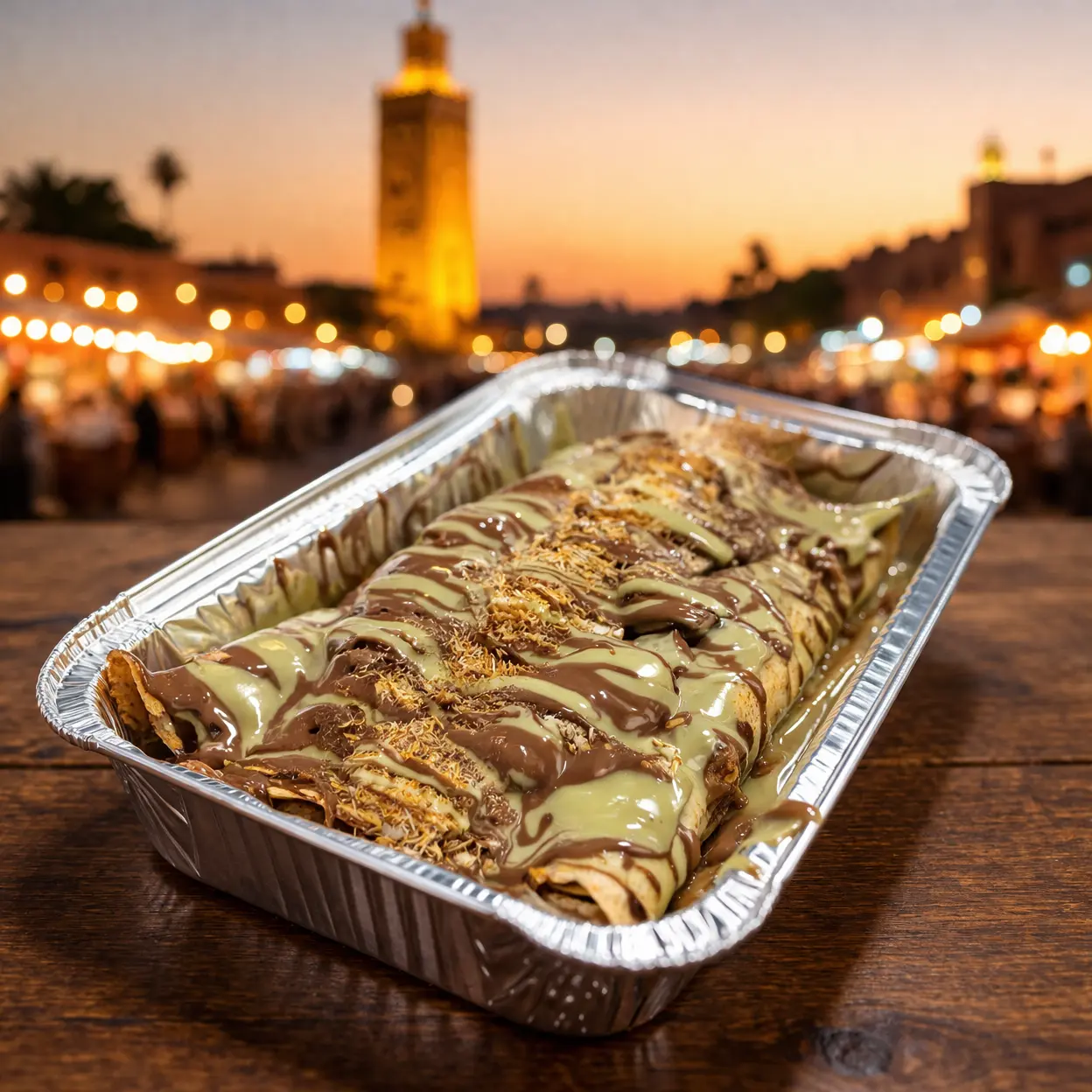 Pistachio Crepes at Crepe Koutoubia 26